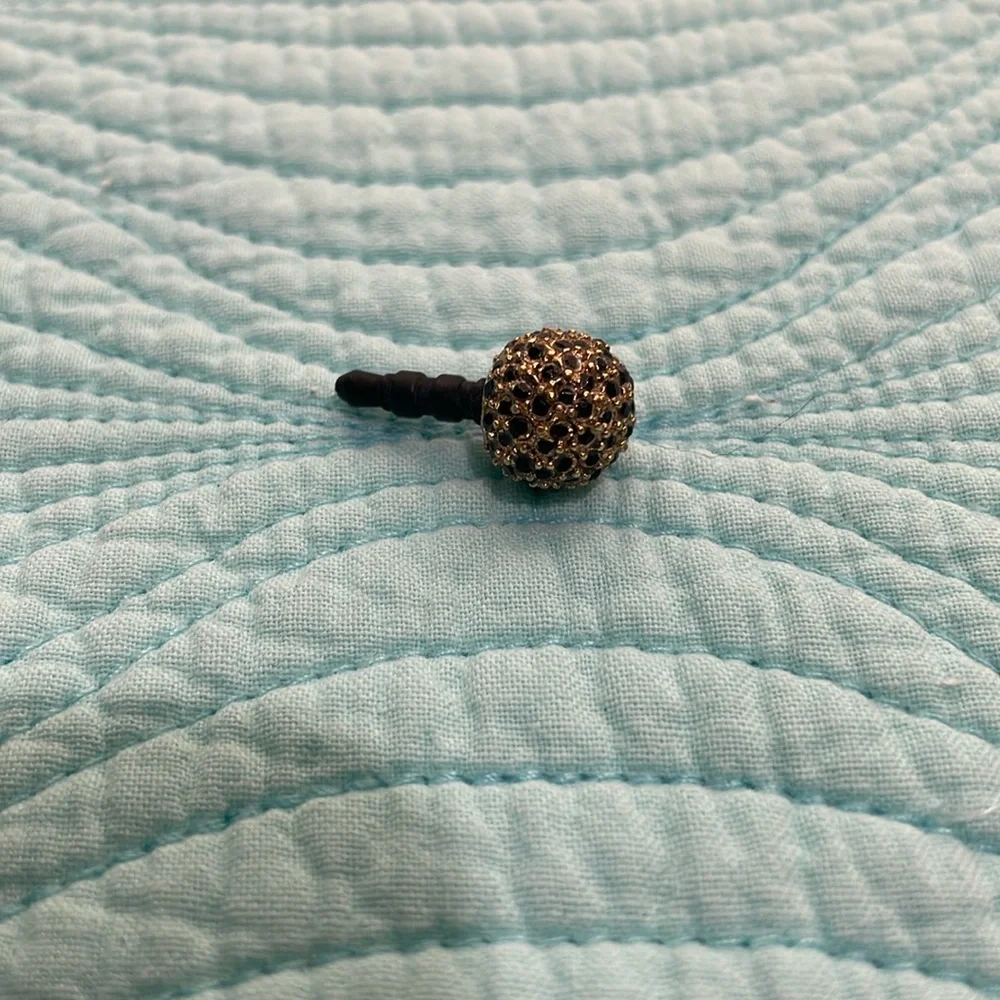 Pave stone phone charm